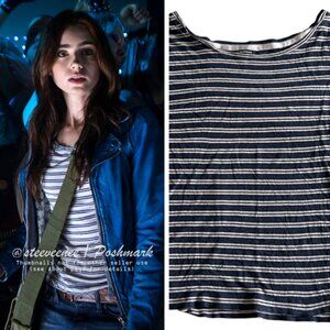 RARE Club Monaco Striped Elsa Tee ALT ASO Clary Fray